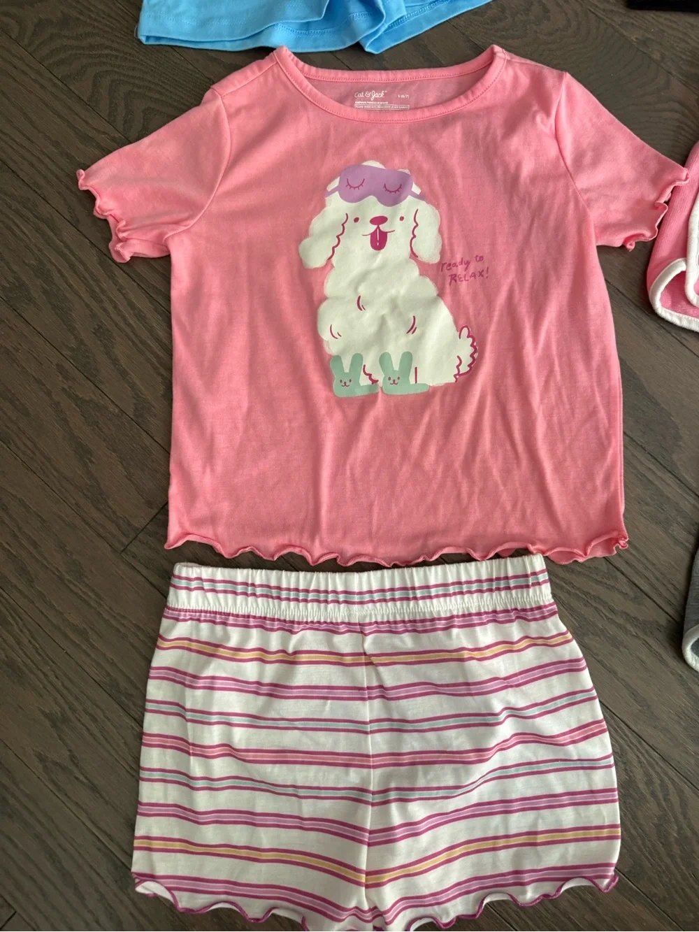 Girls clothes pull on shorts lot dog pajama sz 6/7 old navy & cat & jack summer